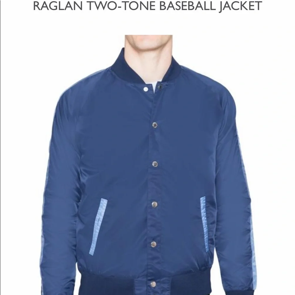 Slate & Stone Men’s Navy Raglan Baseball Jacket M